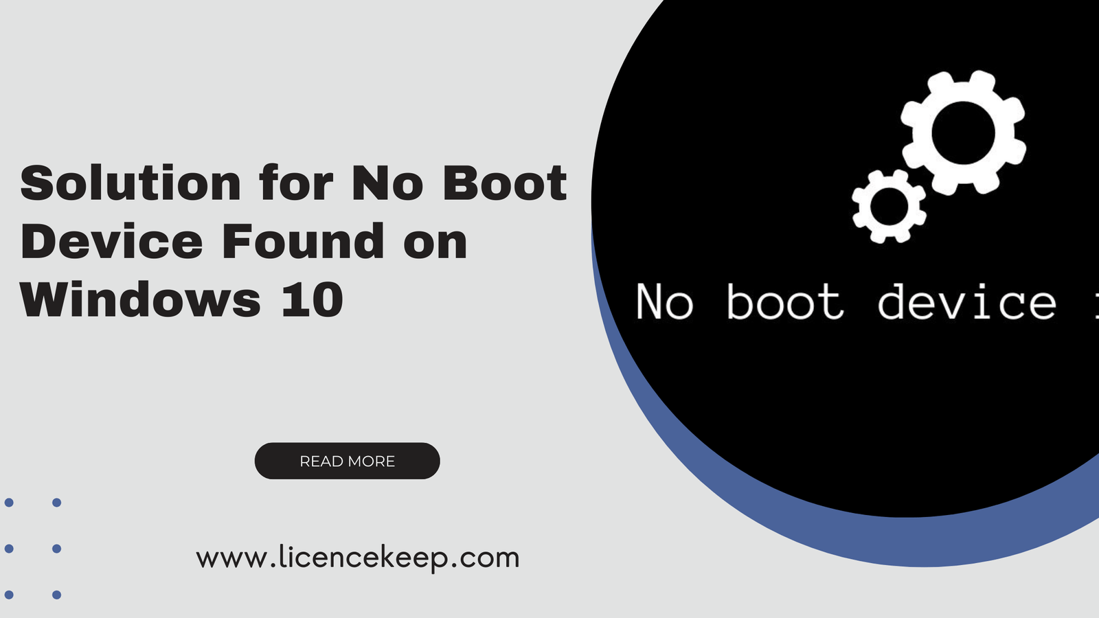 Solution for No Boot Device Found on Windows 10