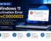 How to Fix Windows 11 Activation Error 0xC0000022